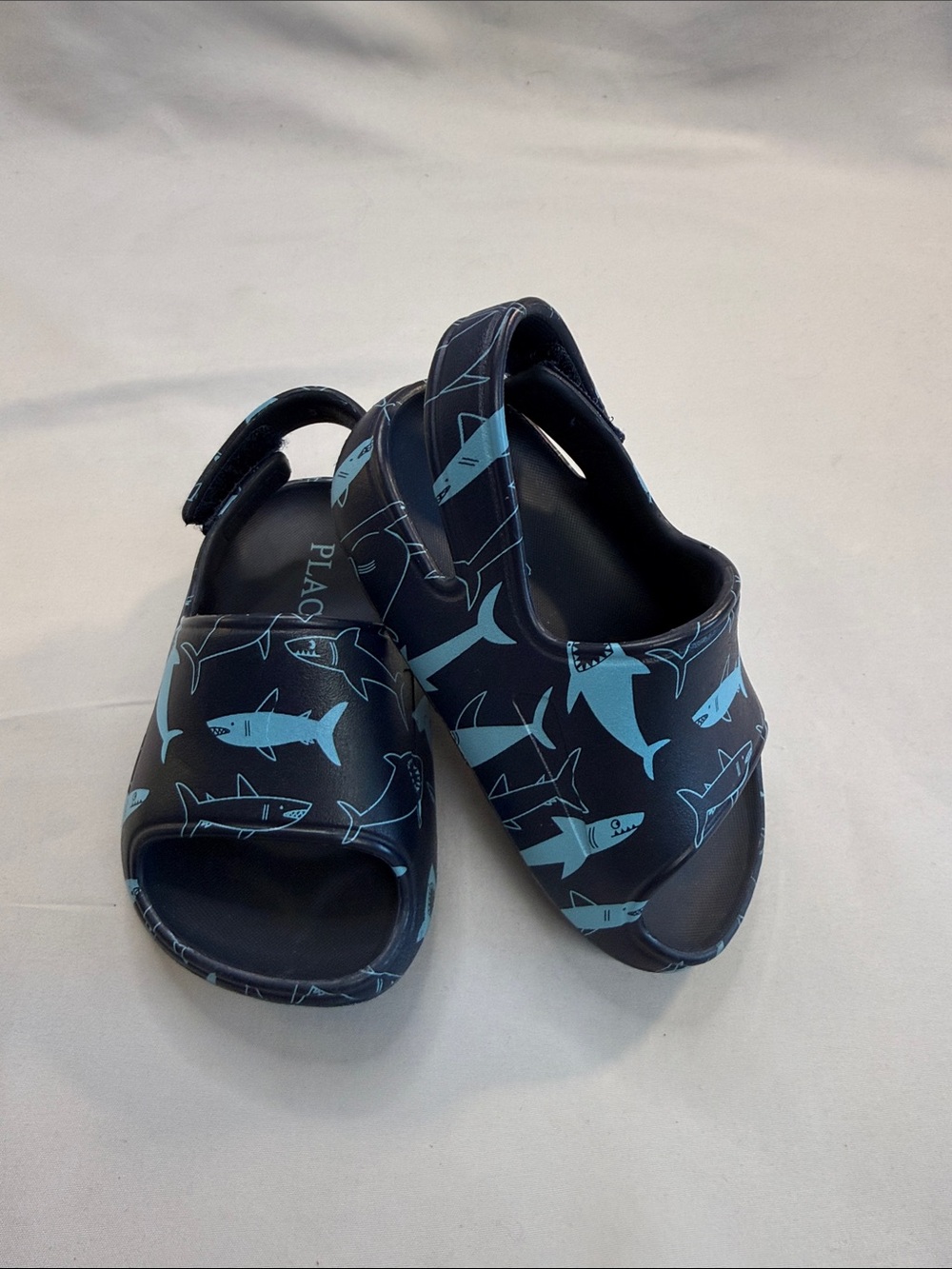 The Children's Place NWOT Navy Sandals with Light Blue Shark Print - Kids